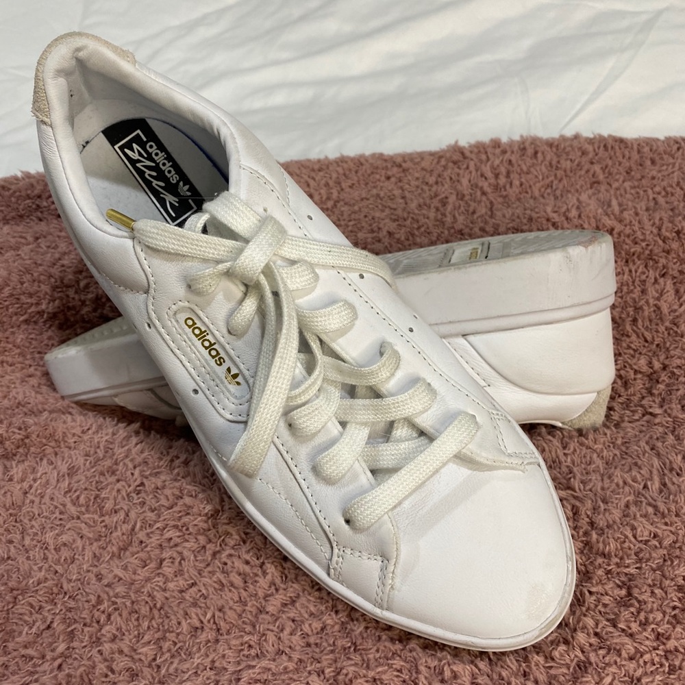 Adidas all white sneakers!